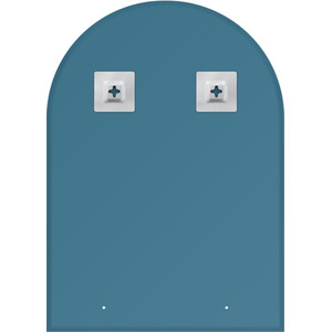 Hampton Large Arched Frameless Bathroom Mirror - Silver by Showerdrape