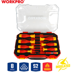Set of 8 Workpro Insulated Screwdrivers by Workpro