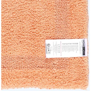 Luxury Reversible Extra Large Bath Mat - Peach by Homescapes