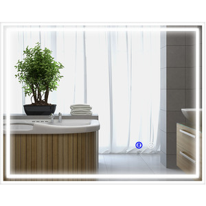 kleankin LED Bathroom Mirror with Lights Dimmable Touch Switch - Clear / 50cm by kleankin