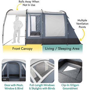 Langley Skylight Driveaway Awning for Campervans - Grey by Trail