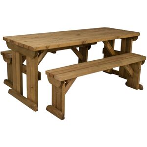 Yews Picnic Bench - Wooden Garden Table and Bench Set by Arbor Garden Solutions