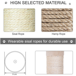 Pawhut Floor to Ceiling Cat Tree for Large Cats - Beige by Pawhut