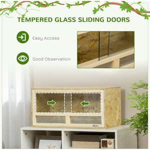 PawHut Reptile Terrarium Vivarium Climbing Pet Containers - Natural by PawHut