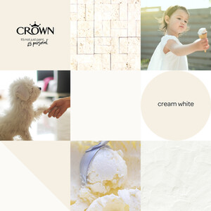 Crown Matt Breatheasy Emulsion Paint - Cream White by Crown Paints