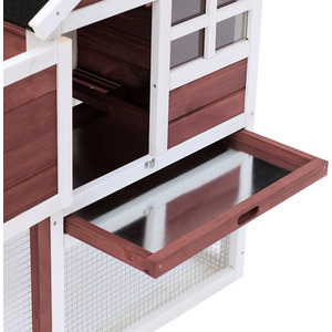 PawHut 122cm Wooden Pet Hutch Small Animal Cage by PawHut