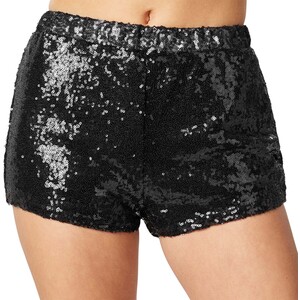 Sequin Shorts - Black / L by tectake