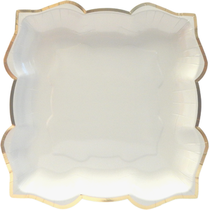 Lotus Large Party Plates Snow - White by Peacock Supplies