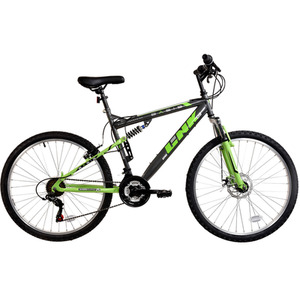 Basis Link Adult's Full Suspension MTB, 26In - Graphite/Green by Basis