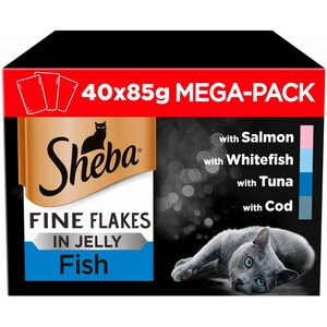 Pack of Sheba Fine Flakes Selection Pouches - 40 by Sheba