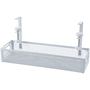 Under Desk Clamp-On Cable Management Tray - White by Livingandhome