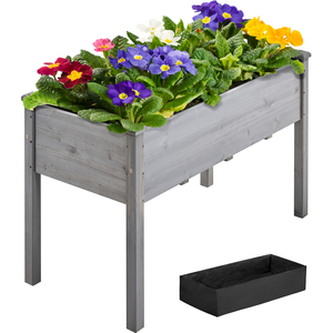 Rectangle Planter Raised Bed for Yard by Yaheetech