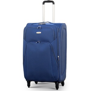 Soft Sided 4 Pieces Expandable 4-Wheel Suitcase - Blue by Syed Jee