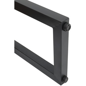 HomeScape Outdoor Dining Set with Benches - Grey Top + Black Frame by Kindred Trading LTD