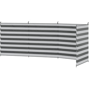 Outsunny Camping Windbreaks Beach Wind Shield Shelter - Grey and White by Outsunny