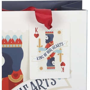 King of Our Hearts Playing Card Gift Bag - Medium by Kingsbury Gifts
