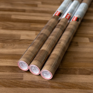 dc fix Walnut Block Self Adhesive Vinyl Wrap for Kitchen Doors and Worktops - Brown / 67.5cm x 2m (Pack of 3) by d-c-fix