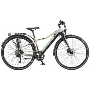 EZEGO Commute Sloped 700c Hybrid Electric Bike - GreyBlack - Sage Grey by Ezego