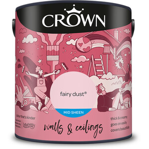 Crown Walls and Ceilings Mid Sheen Emulsion - Fairy Dust / 2.5l by Crown Paints