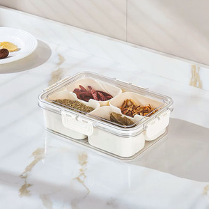 Livingandhome Multi-Compartment Fridge Storage Container by Livingandhome