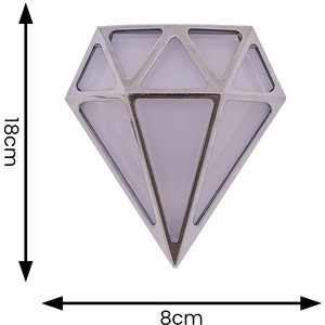 Diamond Chrome Bathroom Wall Light - Chrome by ValueLights