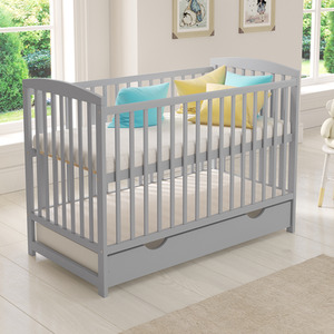 Jacob Cot Bed With Drawer And Mattress - Grey by Love For Sleep