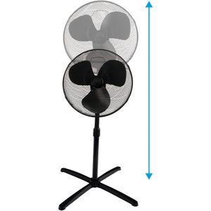 Igenix 16 Inch Pedestal Fan Black - Black by Igenix