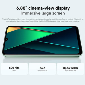 POCO C75 Smartphone 8GB RAM, 256GB Storage 120Hz Display 50MP Camera - Green by Xiaomi