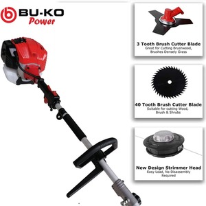 52cc Long Reach Petrol Multi Tool Strimmer, Hedge Trimmer, Pruner, Brush Cutter by BU-KO
