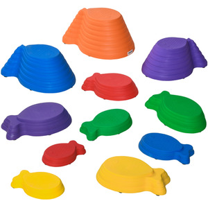 Outsunny 11-Piece Kids Balance Stepping Stones - Multicoloured by Outsunny
