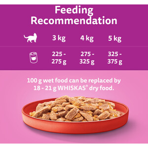 Whiskas 1+ Cat Food Tins in Jelly - Meaty Menu by Whiskas