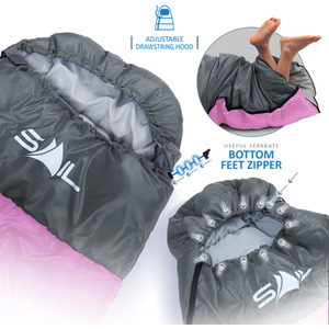 One' 400gsm Sleeping Bag - Pink by SAIL
