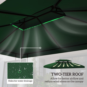 Outsunny Patio Gazebo Tent Cover Replacement by Outsunny