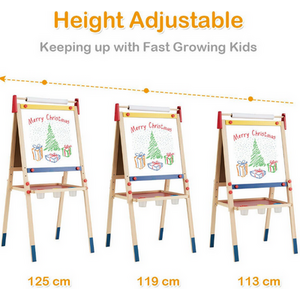 3 in 1 Kids Double Sided Easel - Natural