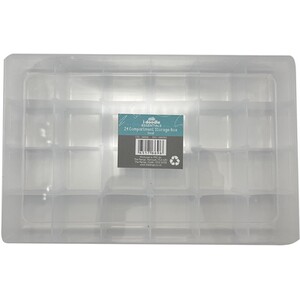 24 Compartment Storage Box - Clear / Small by i-doodle