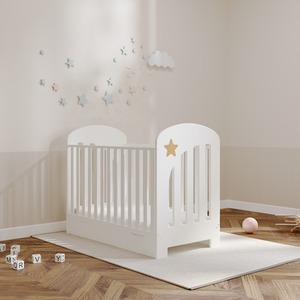 Bonnie Cot White with Drawer - White by Viculii