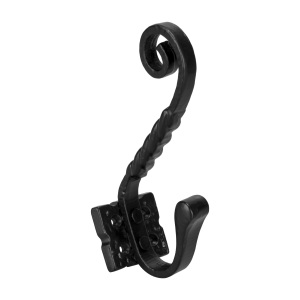 Decorative Ornate Hat and Coat Hook - Black by Hiatt