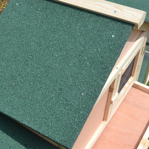 PawHut Deluxe Wooden Pet Hutch Small Animal House - Natural wood finish by PawHut