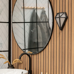 Diamond Black Bathroom Wall Light - Black by ValueLights