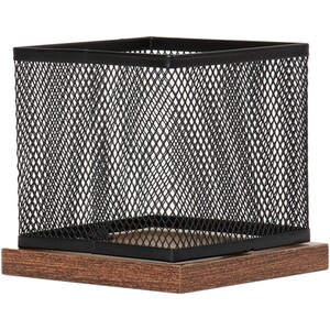 Bamboo Mesh Pen Pot - Black