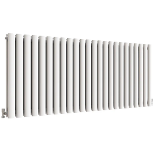 Oval Column Horizontal Designer Radiators - White / 1416mm / 78mm
