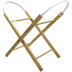 White Wish Upon A Star Moses Basket with Folding Stand Natural - White by Kinder Valley