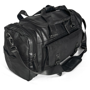 Premium PU Leather Duffel Bag and Holdall - Black / 1.46kg by SYED JEE