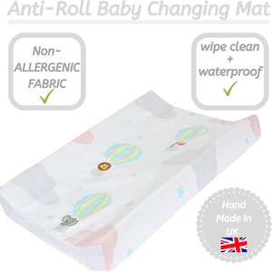Anti-Roll Wedge Baby Changing Mat - Safari Balloons / Safari Balloons by Babycurls