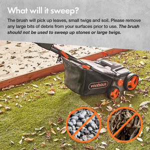 1800W Electric Artificial Grass Brush - Grey by VonHaus