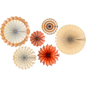 Hanging Paper Fans Six Pack - Pink by Peacock Supplies