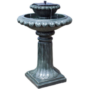Victorian Stone Effect Solar Powered Water Feature - Turquoise by Solaray