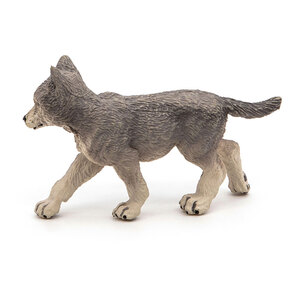 PAPO Wild Animal Kingdom Wolf Cub Toy Figure - Grey by PAPO