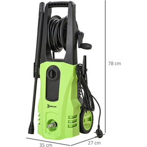 DURHAND High-Performance Portable Power Washer Jet Wash Cleaner - Green / 2x spray attachments by DURHAND