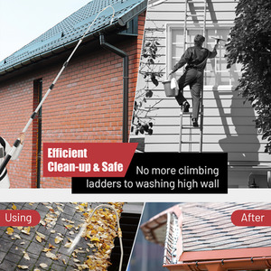 5.5M Telescoping Wand for Pressure Washers - Black by Costway